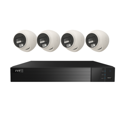 TVT IP Security Camera Kit- 4X 6MP Full Colour Turret Cameras+8_CH PoE NVR