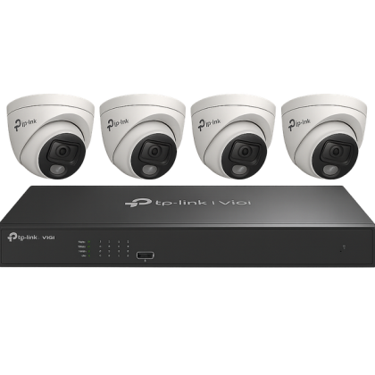 TP-Link VIGI 4MP Security Camera Kit with 4 Cameras+4_CH NVR + 2TB HDD