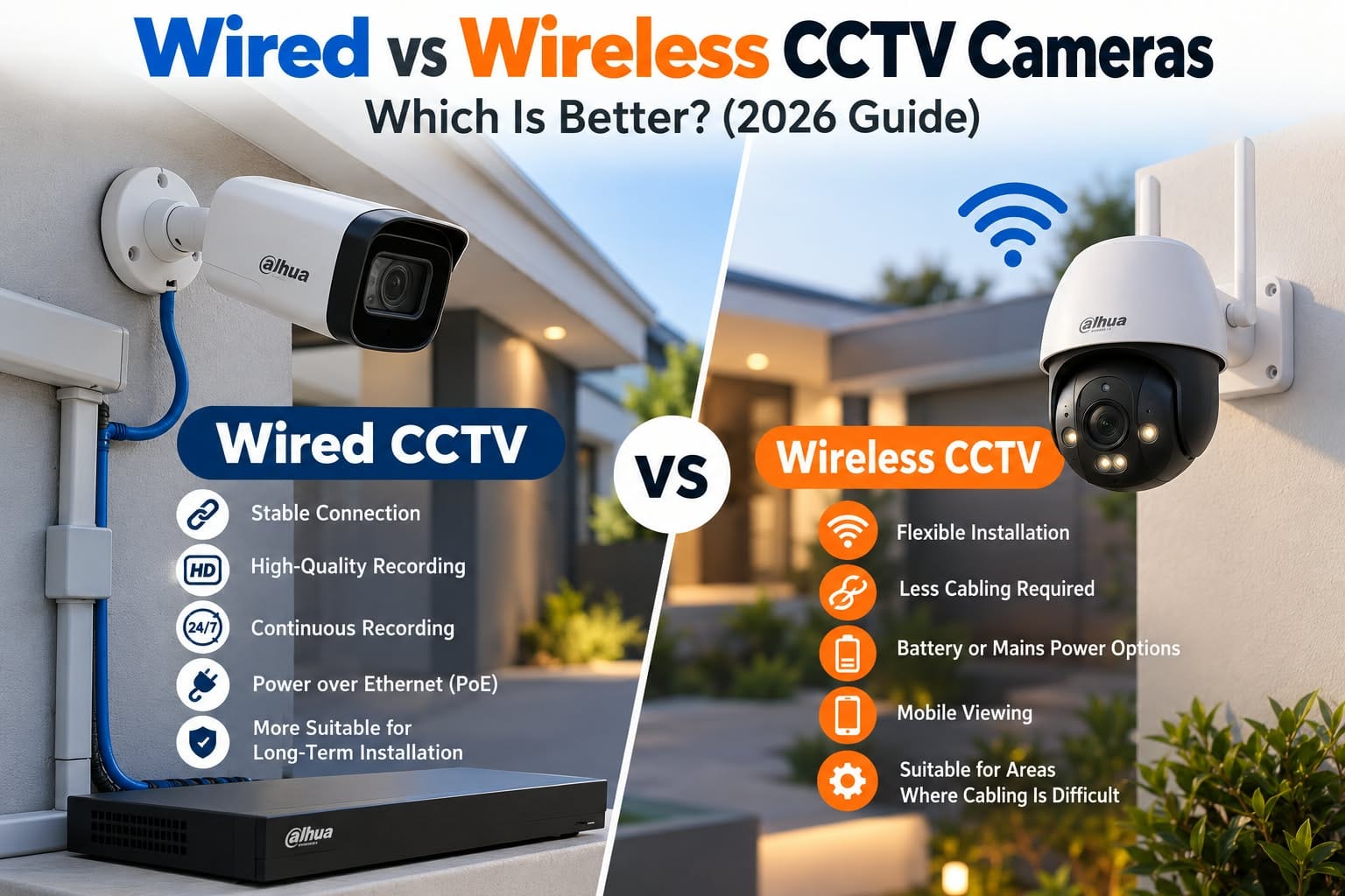 Wired vs Wireless CCTV Cameras Comparison